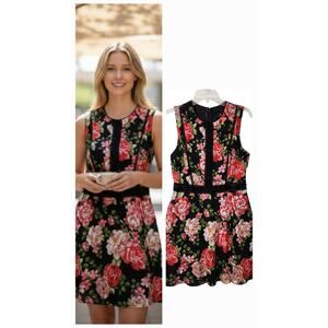 DISNEY PRINCESS WOMENS FLORAL MINI DRESS ROSES FEMININE ROMANTIC LACE SHORT M